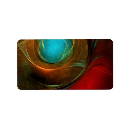 Blue Eye Moderne Abstrakte Kunst Cooles Muster #16 Adressaufkleber (Vorne)