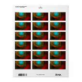 Blue Eye Moderne Abstrakte Kunst Cooles Muster #16 Adressaufkleber (Vorne)