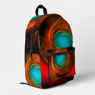 Blue Eye Moderne Abstrakte Kunst Cooles Muster #16 Bedruckter Rucksack