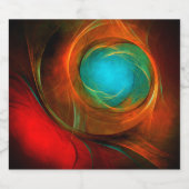 Blue Eye Moderne Abstrakte Kunst Cooles Muster #16 Bierflaschenetikett (Einzelnes Label)