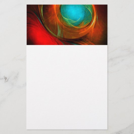 Blue Eye Moderne Abstrakte Kunst Cooles Muster #16 Briefpapier (Vorderseite)