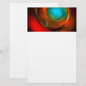 Blue Eye Moderne Abstrakte Kunst Cooles Muster #16 Briefpapier (Vorne/Hinten)