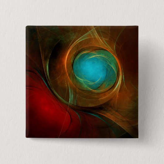 Blue Eye Moderne Abstrakte Kunst Cooles Muster #16 Button (Vorderseite)
