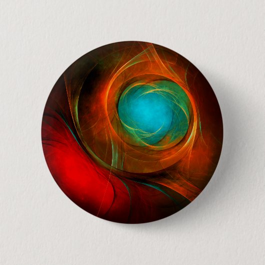 Blue Eye Moderne Abstrakte Kunst Cooles Muster #16 Button (Vorderseite)