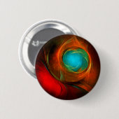 Blue Eye Moderne Abstrakte Kunst Cooles Muster #16 Button (Vorne & Hinten)