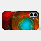Blue Eye Moderne Abstrakte Kunst Cooles Muster #16 Case-Mate iPhone Hülle (Rückseite (Horizontal))