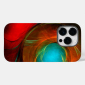 Blue Eye Moderne Abstrakte Kunst Cooles Muster #16 Case-Mate iPhone Hülle (Rückseite (Horizontal))