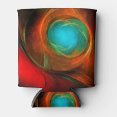 Blue Eye Moderne Abstrakte Kunst Cooles Muster #16 Dosenkühler (Vorderseite)