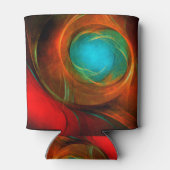 Blue Eye Moderne Abstrakte Kunst Cooles Muster #16 Dosenkühler (Rückseite)