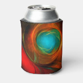 Blue Eye Moderne Abstrakte Kunst Cooles Muster #16 Dosenkühler (Kanne Rückseite)