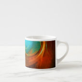 Blue Eye Moderne Abstrakte Kunst Cooles Muster #16 Espressotasse (Rechts)
