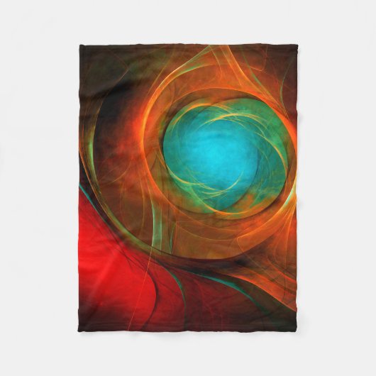 Blue Eye Moderne Abstrakte Kunst Cooles Muster #16 Fleecedecke (Vorderseite)