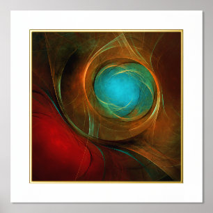 Blue Eye Moderne Abstrakte Kunst Cooles Muster #16 Foliendrucke