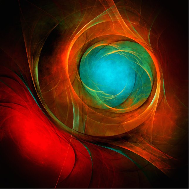 Blue Eye Moderne Abstrakte Kunst Cooles Muster #16 Freistehende Fotoskulptur (Vorne)