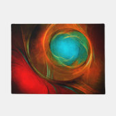 Blue Eye Moderne Abstrakte Kunst Cooles Muster #16 Fußmatte (Vorderseite)