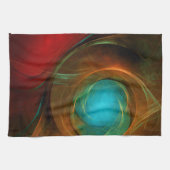 Blue Eye Moderne Abstrakte Kunst Cooles Muster #16 Geschirrtuch (Horizontal)