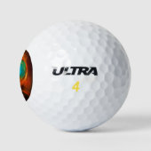 Blue Eye Moderne Abstrakte Kunst Cooles Muster #16 Golfball (Logo)