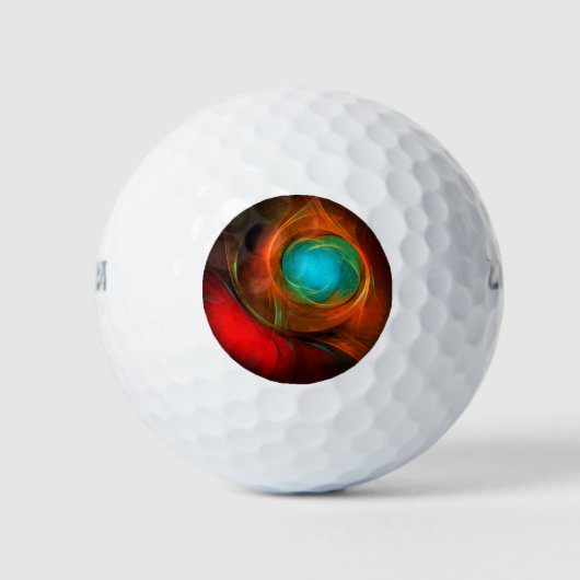 Blue Eye Moderne Abstrakte Kunst Cooles Muster #16 Golfball (Vorderseite)