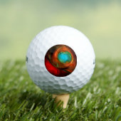 Blue Eye Moderne Abstrakte Kunst Cooles Muster #16 Golfball (Insitu T-Shirt)