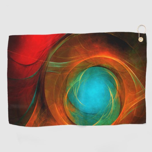 Blue Eye Moderne Abstrakte Kunst Cooles Muster #16 Golfhandtuch (Horizontal)