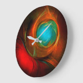 Blue Eye Moderne Abstrakte Kunst Cooles Muster #16 Große Wanduhr (Winkel)