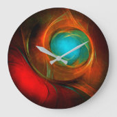 Blue Eye Moderne Abstrakte Kunst Cooles Muster #16 Große Wanduhr (Vorderseite)