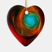 Blue Eye Moderne Abstrakte Kunst Cooles Muster #16 Keramik Ornament (Rechts)