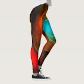 Blue Eye Moderne Abstrakte Kunst Cooles Muster #16 Leggings (Rechts)