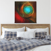 Blue Eye Moderne Abstrakte Kunst Cooles Muster #16 Leinwanddruck (Insitu (Schlafzimmer))