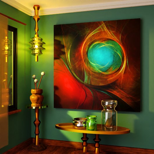 Blue Eye Moderne Abstrakte Kunst Cooles Muster #16 Leinwanddruck