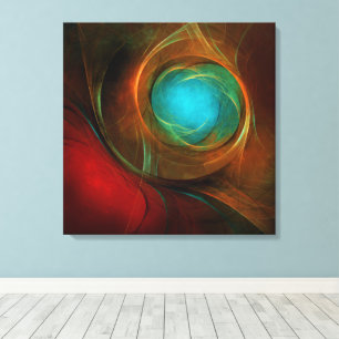 Blue Eye Moderne Abstrakte Kunst Cooles Muster #16 Leinwanddruck