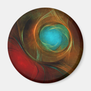 Blue Eye Moderne Abstrakte Kunst Cooles Muster #16 Magnet