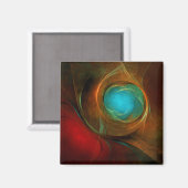 Blue Eye Moderne Abstrakte Kunst Cooles Muster #16 Magnet (Vorderseite/Rückseite)