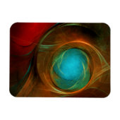 Blue Eye Moderne Abstrakte Kunst Cooles Muster #16 Magnet (Horizontal)