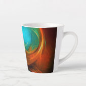 Blue Eye Moderne Abstrakte Kunst Cooles Muster #16 Milchtasse (Rechts)