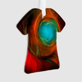 Blue Eye Moderne Abstrakte Kunst Cooles Muster #16 Ornament (Vorderseite)