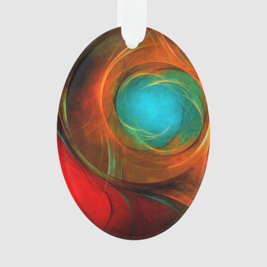Blue Eye Moderne Abstrakte Kunst Cooles Muster #16 Ornament (Vorderseite)