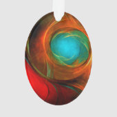 Blue Eye Moderne Abstrakte Kunst Cooles Muster #16 Ornament (Rückseite)