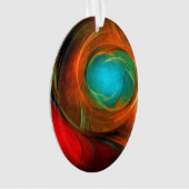 Blue Eye Moderne Abstrakte Kunst Cooles Muster #16 Ornament (Vorderseite)