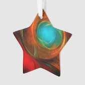 Blue Eye Moderne Abstrakte Kunst Cooles Muster #16 Ornament (Vorderseite)