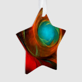 Blue Eye Moderne Abstrakte Kunst Cooles Muster #16 Ornament (Vorderseite)