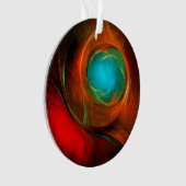 Blue Eye Moderne Abstrakte Kunst Cooles Muster #16 Ornament (Vorderseite)