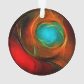 Blue Eye Moderne Abstrakte Kunst Cooles Muster #16 Ornament (Rückseite)