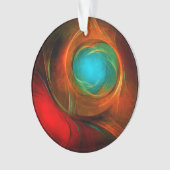 Blue Eye Moderne Abstrakte Kunst Cooles Muster #16 Ornament (Vorderseite)