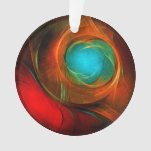 Blue Eye Moderne Abstrakte Kunst Cooles Muster #16 Ornament