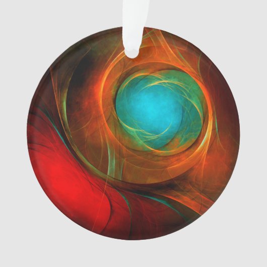 Blue Eye Moderne Abstrakte Kunst Cooles Muster #16 Ornament (Vorderseite)