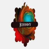 Blue Eye Moderne Abstrakte Kunst Cooles Muster #16 Ornament Karte (Rechts)