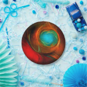 Blue Eye Moderne Abstrakte Kunst Cooles Muster #16 Pappteller (Party)