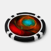 Blue Eye Moderne Abstrakte Kunst Cooles Muster #16 Pokerchips (Einzeln)
