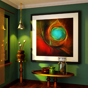 Blue Eye Moderne Abstrakte Kunst Cooles Muster #16 Poster